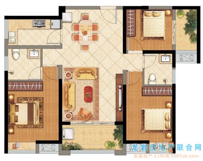 【交发龙岩风景楼盘111户型户型图】_龙岩楼盘户型图